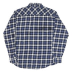LINCOLN Mens Blue & White Check Shirt L Long Sleeve Cotton Blend Casual