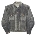 LEVI'S Mens Black Denim Button Jacket S Cotton Classic Casual Retro Style