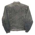 LEVI'S Mens Black Denim Button Jacket S Cotton Classic Casual Retro Style