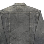LEVI'S Mens Black Denim Button Jacket S Cotton Classic Casual Retro Style