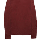 UNIQLO Womens Maroon Wool Blend Plain Roll Neck Basic Knit Jumper Size S