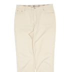 BURBERRY Womens Trousers Cream Regular Tapered W34 L32