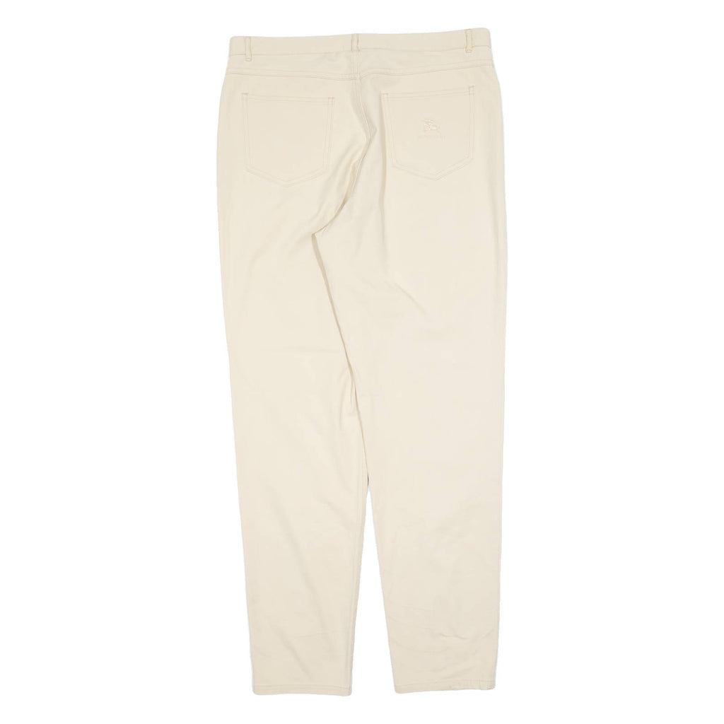 BURBERRY Womens Trousers Cream Regular Tapered W34 L32