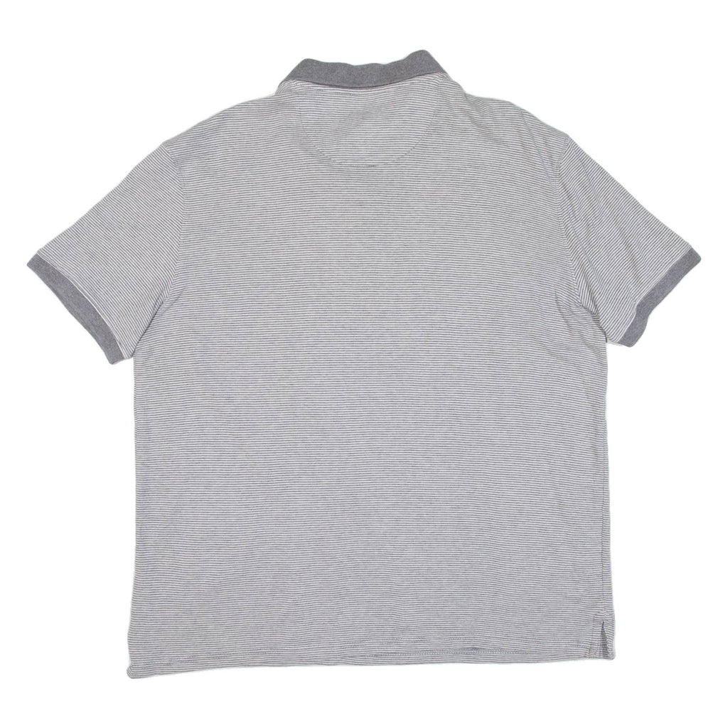 CALVIN KLEIN Mens Polo Shirt Grey Striped M
