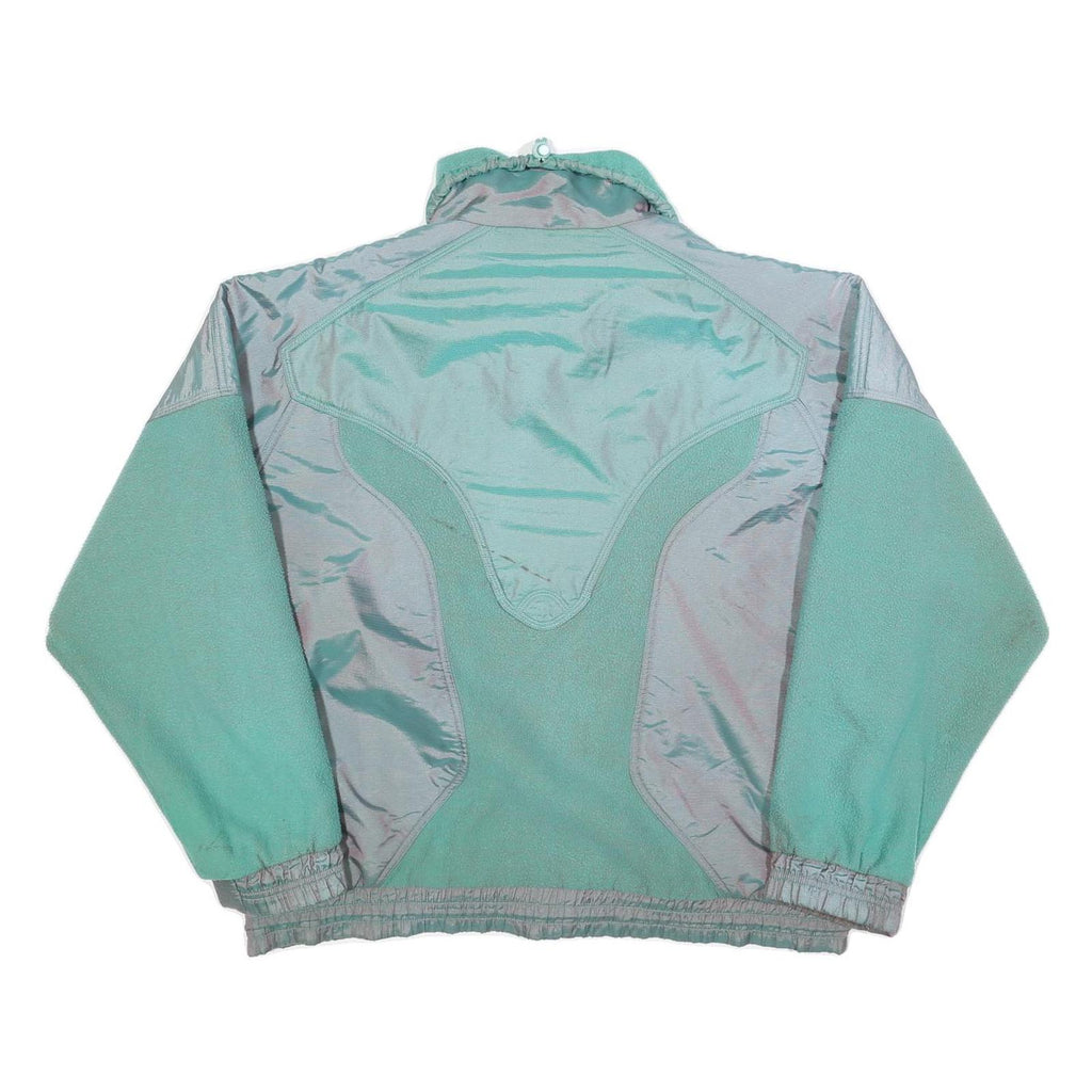 K2 Mens Green & Grey Casual Fleece Zip-Up Jacket L Polyester Outdoor