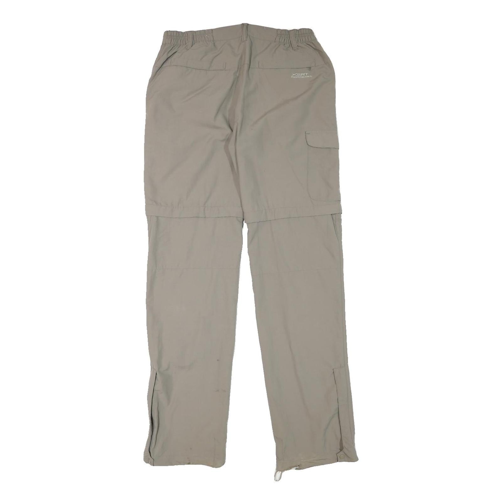 REGATTA Womens Polyester Blend Beige Regular Fit Zip Trousers W29 L31 Outdoor