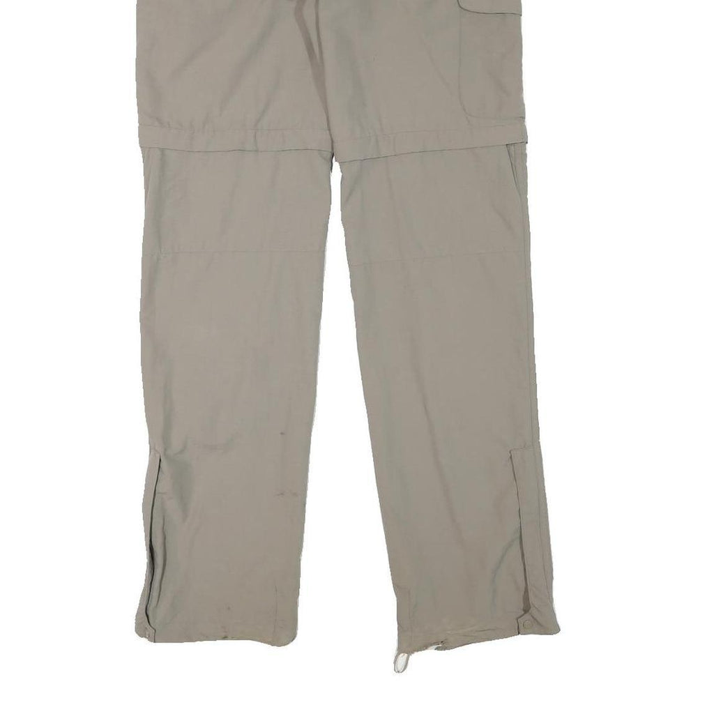 REGATTA Womens Polyester Blend Beige Regular Fit Zip Trousers W29 L31 Outdoor