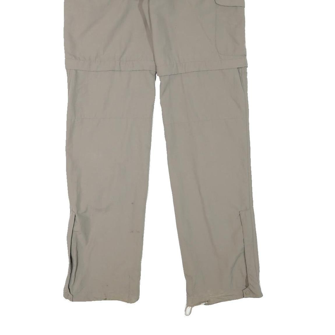 REGATTA Womens Polyester Blend Beige Regular Fit Zip Trousers W29 L31 Outdoor