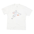 NIKE Mens White Basketball Graphic T-Shirt S Short Sleeve Crew Neck Cotton Blend