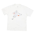 NIKE Mens White Basketball Graphic T-Shirt S Short Sleeve Crew Neck Cotton Blend