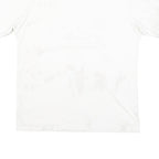 NIKE Mens White Basketball Graphic T-Shirt S Short Sleeve Crew Neck Cotton Blend