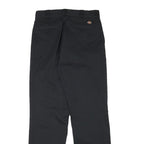 DICKIES Mens Black Regular Straight Fit Cotton Blend Trousers W30 L31 Workwear