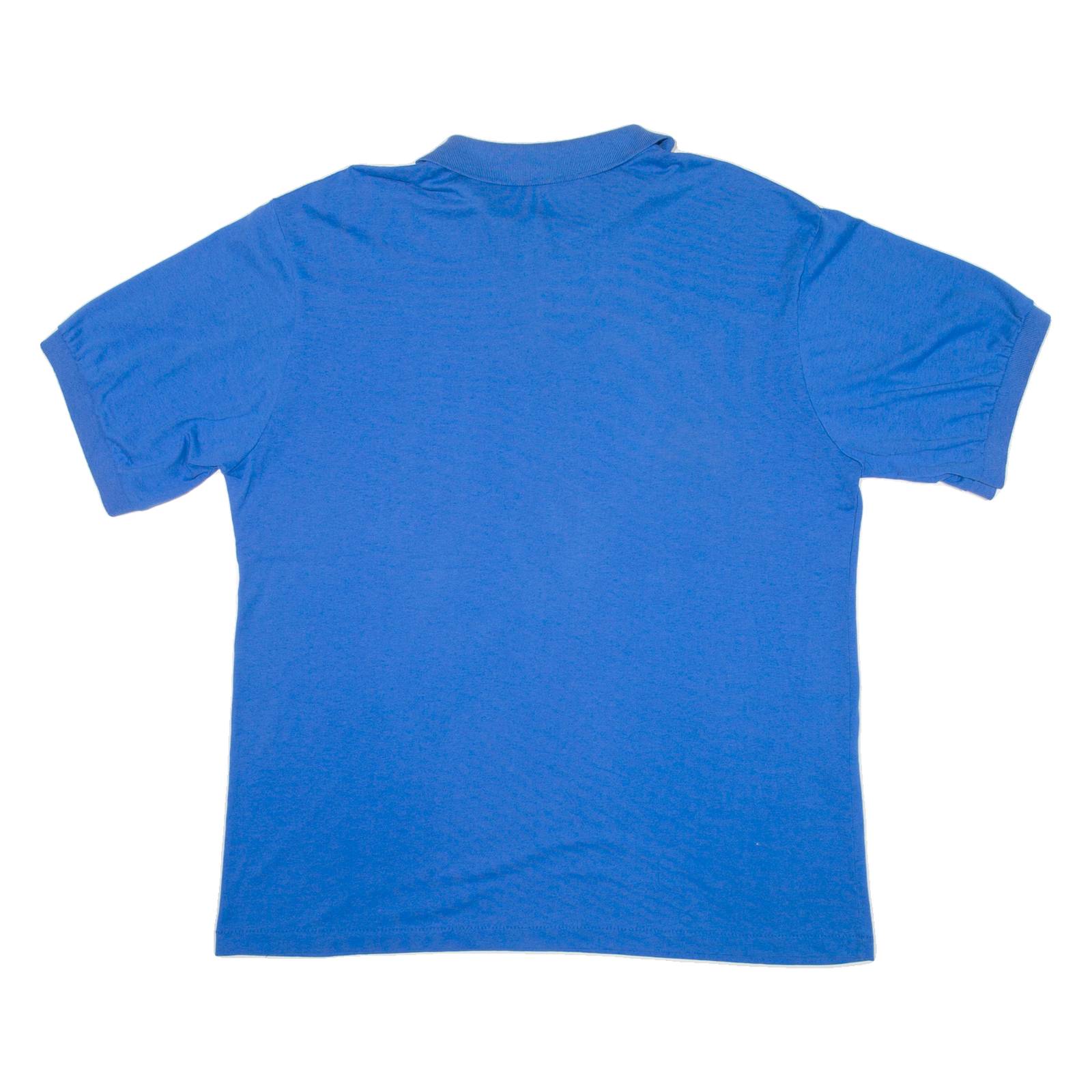 Mens Polo Shirt Blue 2XL