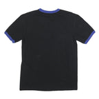MAJESTIC Mens Black & Blue Mets Graphic T-Shirt M Short Sleeve Crew Neck