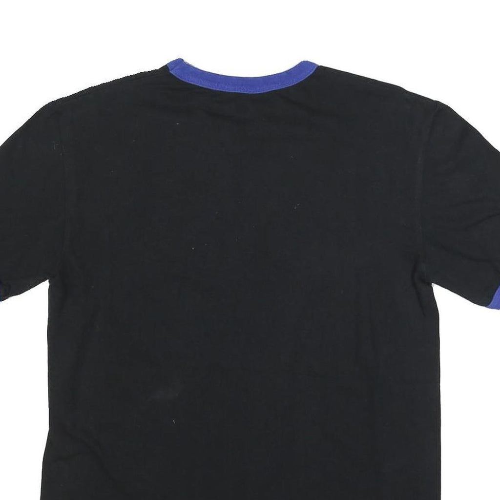 MAJESTIC Mens Black & Blue Mets Graphic T-Shirt M Short Sleeve Crew Neck