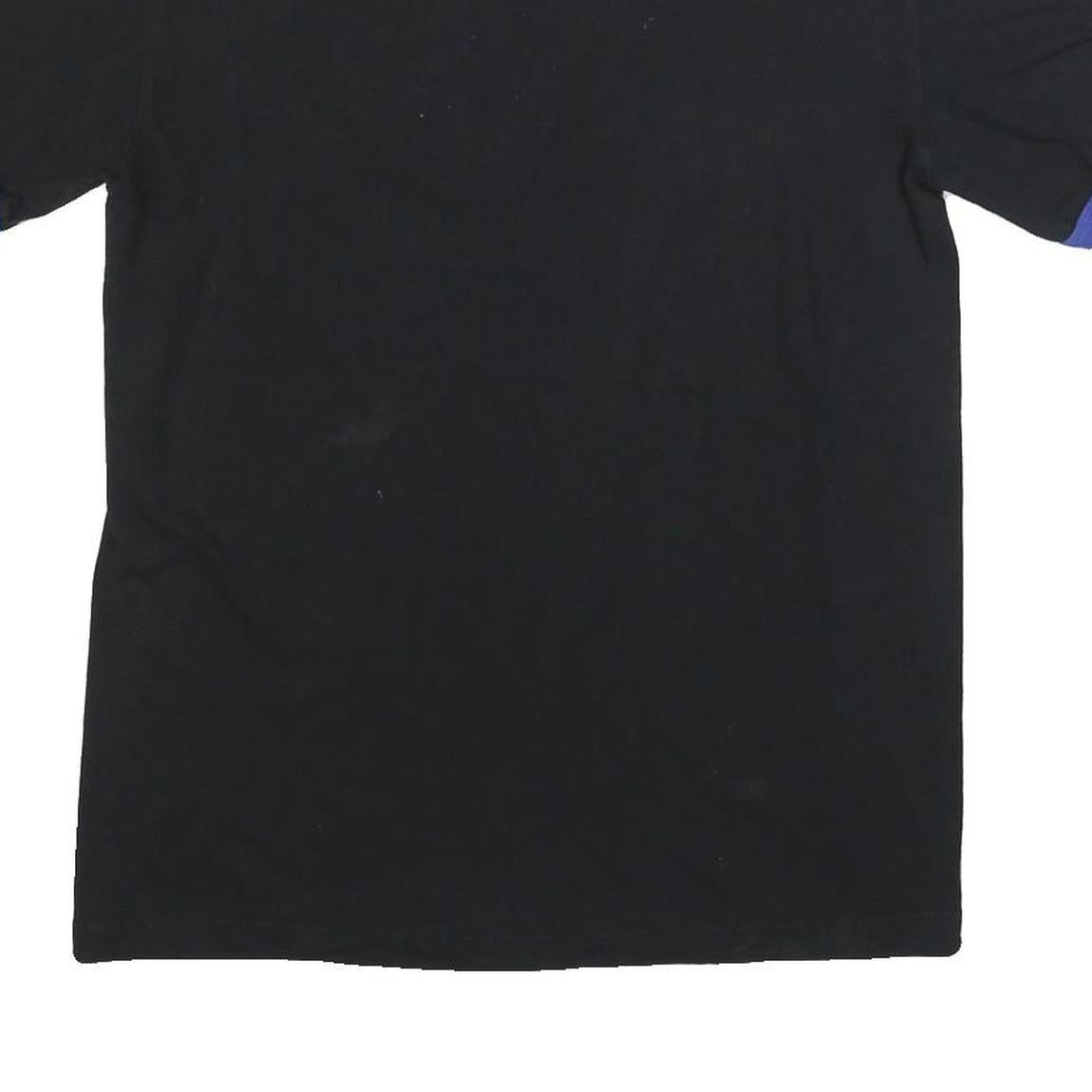 MAJESTIC Mens Black & Blue Mets Graphic T-Shirt M Short Sleeve Crew Neck