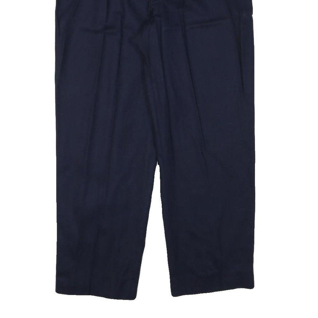 EVAN PICONE Womens Wool Blend Navy Relaxed Straight Leg Trousers W29 L27 Classic