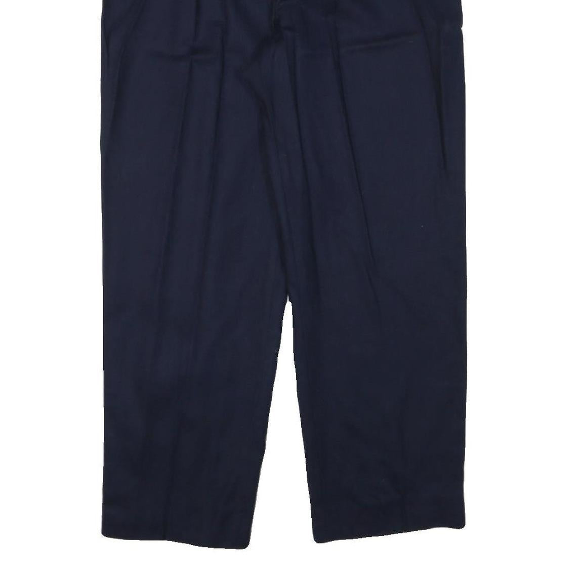 EVAN PICONE Womens Wool Blend Navy Relaxed Straight Leg Trousers W29 L27 Classic