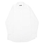 WALBUSCH Mens Plain Shirt White Long Sleeve L