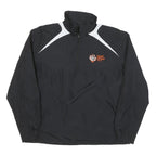 SPORT TEK Mens Black & White Tiger Lines Logo Zip Jacket M Polyester Blend Plain