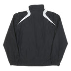 SPORT TEK Mens Black & White Tiger Lines Logo Zip Jacket M Polyester Blend Plain
