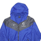 NIKE Mens Blue & Grey Zip Front Hooded Jacket M Polyester Lightweight