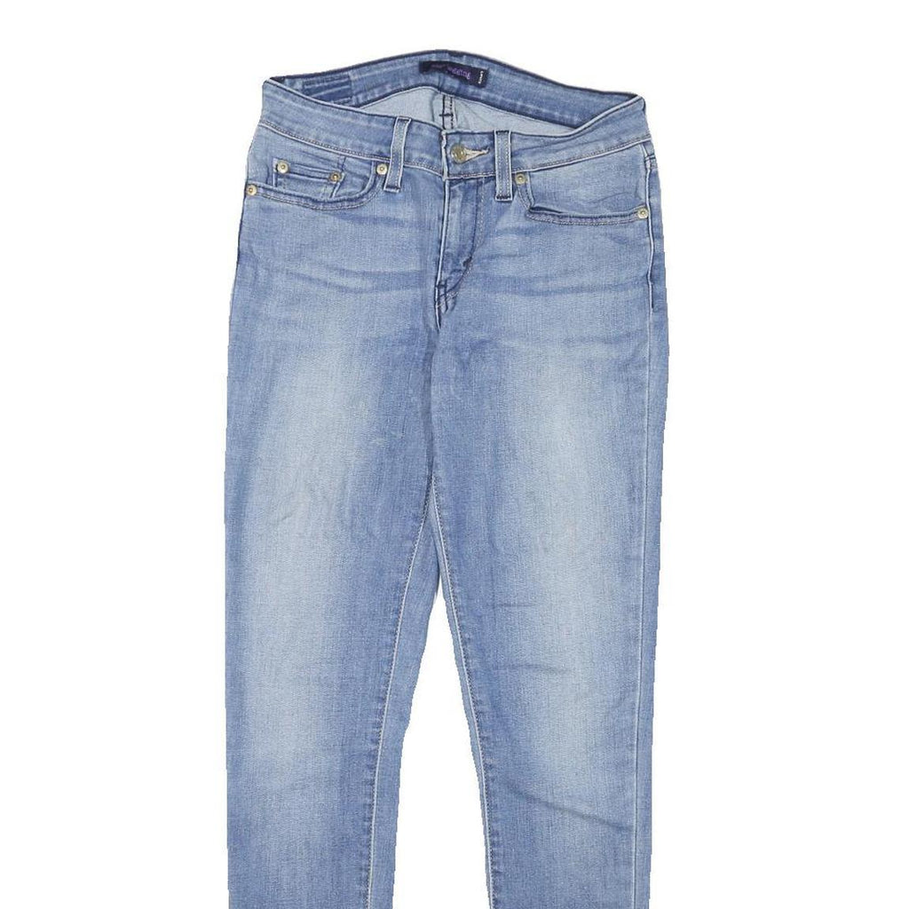 LEVI'S Womens Slim Blue Denim Light W26 L27 Zip Jeans Classic Fit Stylish