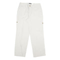 DOCKERS Womens Cotton White Regular Straight Trousers W32 L29 Casual Zip