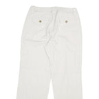DOCKERS Womens Cotton White Regular Straight Trousers W32 L29 Casual Zip