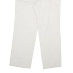 DOCKERS Womens Cotton White Regular Straight Trousers W32 L29 Casual Zip
