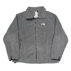 THE NORTH FACE Womens Grey Jacket L Polyester Blend Plain Zip Warm Casual