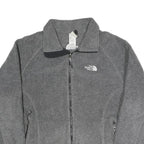 THE NORTH FACE Womens Grey Jacket L Polyester Blend Plain Zip Warm Casual