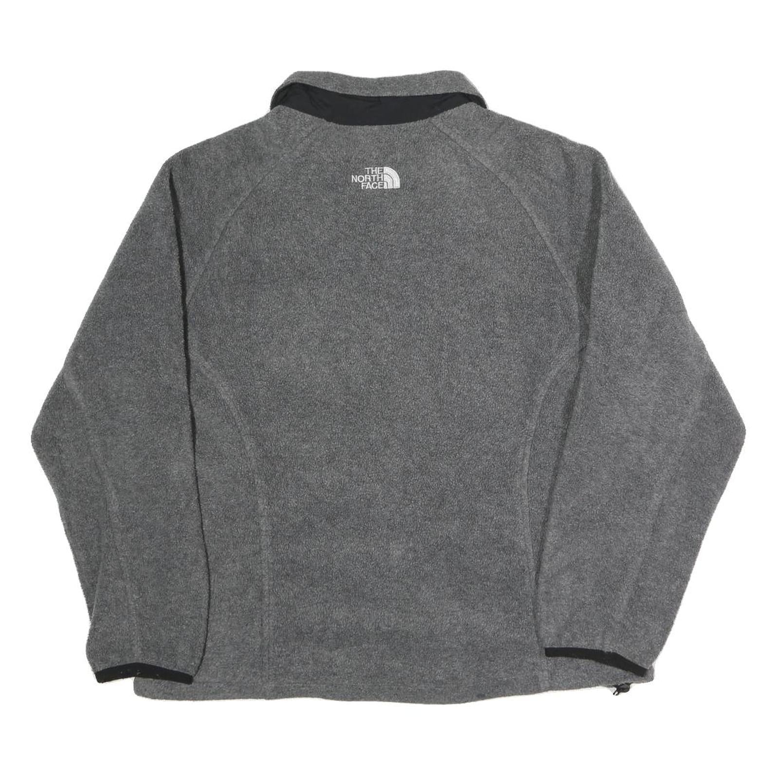 THE NORTH FACE Womens Grey Jacket L Polyester Blend Plain Zip Warm Casual
