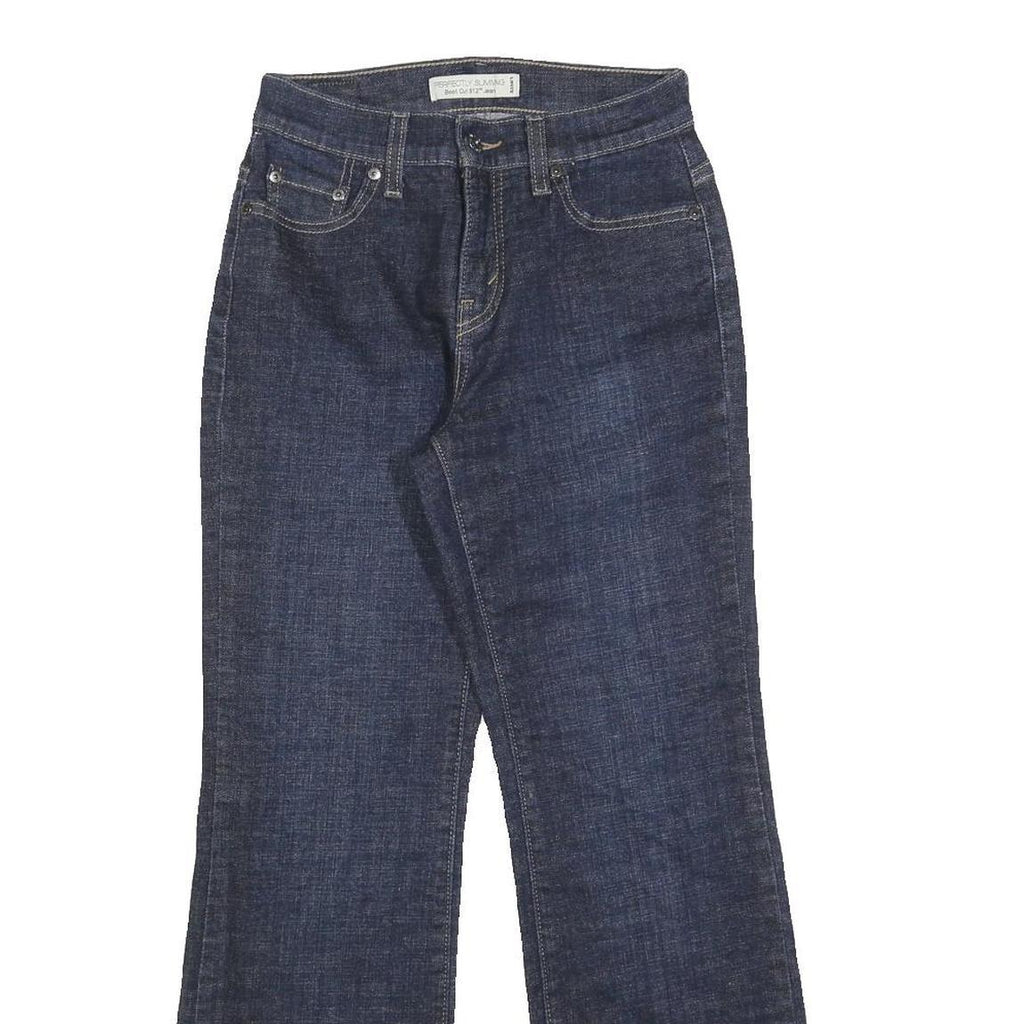 LEVI'S 512 Bootcut Womens Jeans Blue Slim Denim Woven W25 L28 Stylish Fit