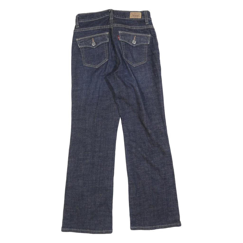 LEVI'S 512 Bootcut Womens Jeans Blue Slim Denim Woven W25 L28 Stylish Fit