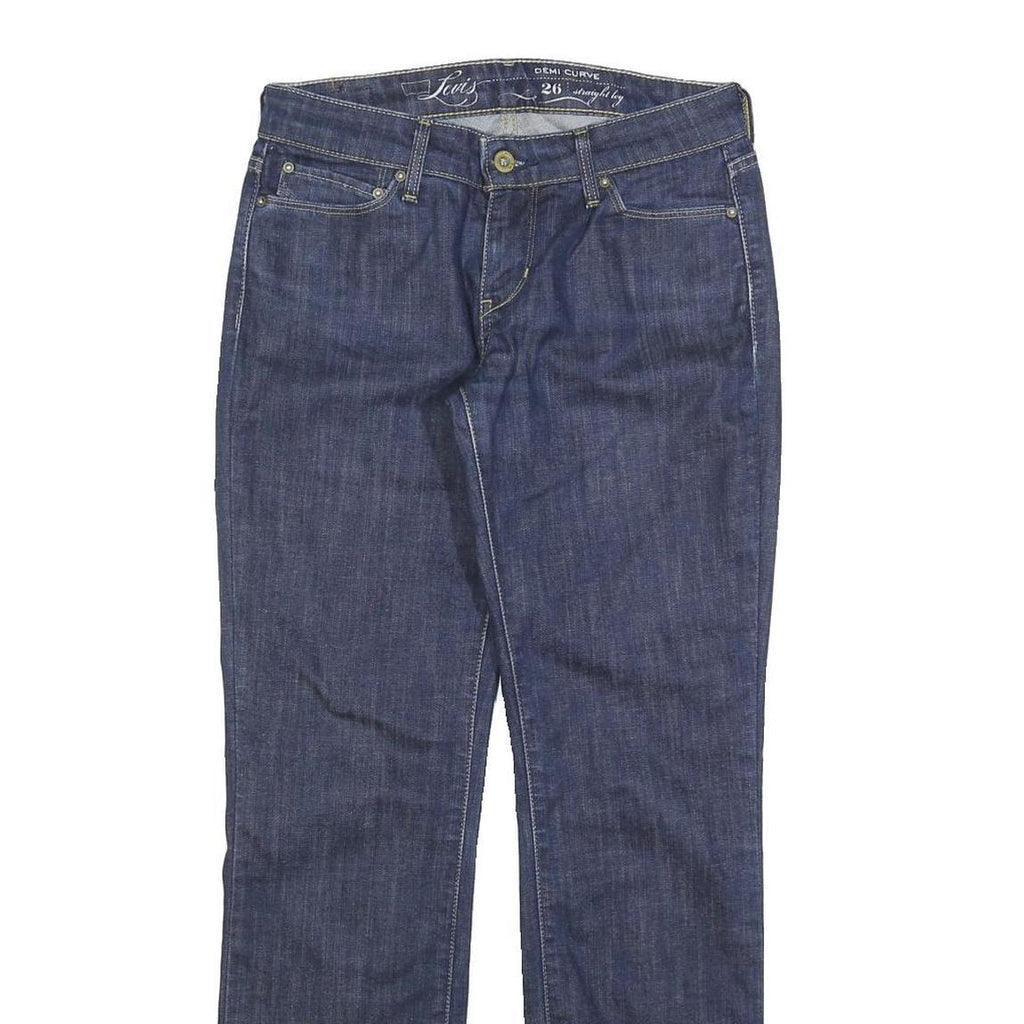 LEVI'S Womens Slim Blue Denim Slim Straight Jeans W26 L29 Classic Cotton Blend