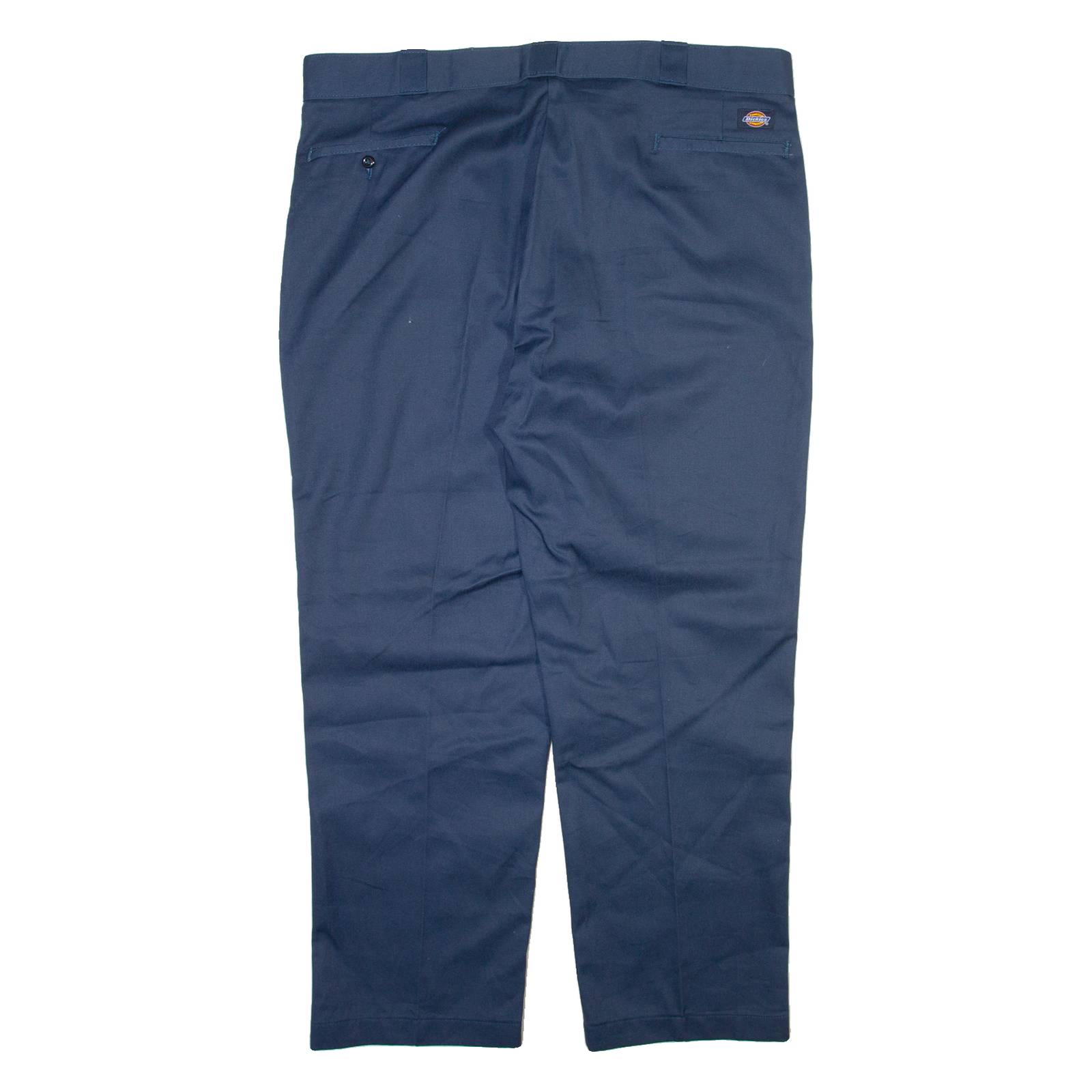 DICKIES 874 Workwear Mens Trousers Blue Regular Tapered W42 L30
