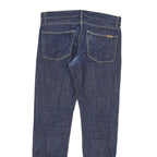 CARHARTT Mens Slim Blue Denim Raw Slim Fit Jeans W33 L34 Classic Zip Closure