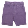 EDWIN Mens Shorts Purple M W30 Cotton Blend Casual Classic Plain with Pockets