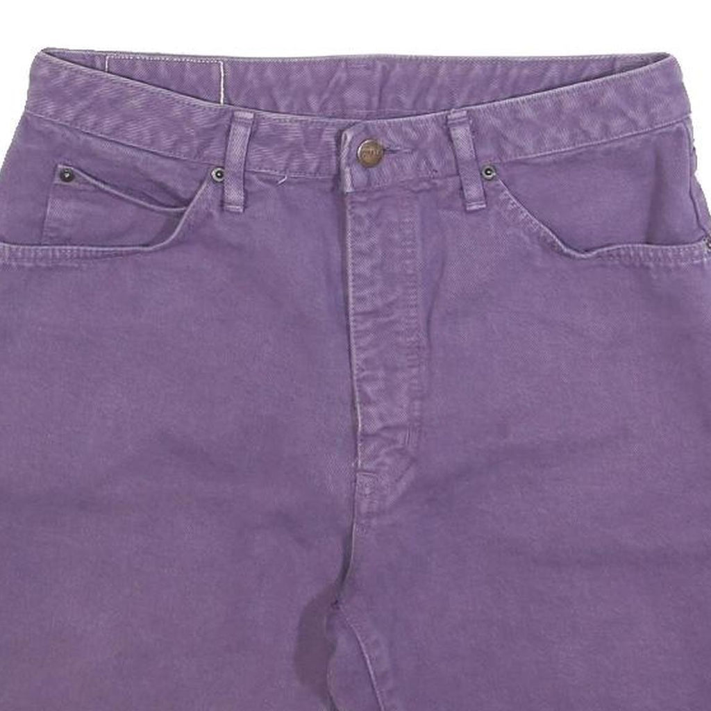EDWIN Mens Shorts Purple M W30 Cotton Blend Casual Classic Plain with Pockets