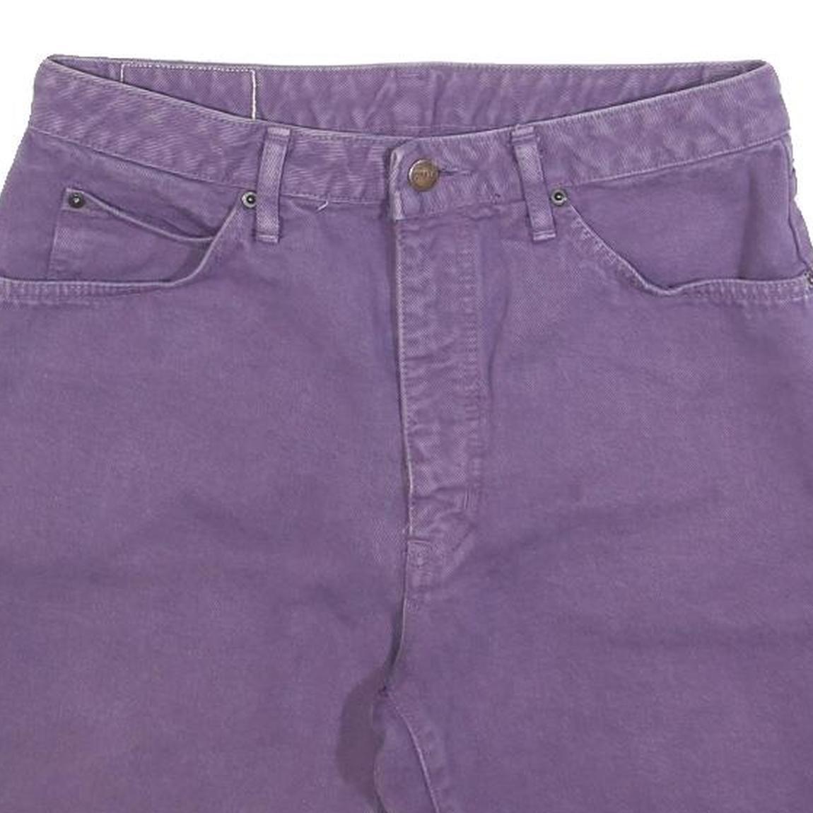 EDWIN Mens Shorts Purple M W30 Cotton Blend Casual Classic Plain with Pockets