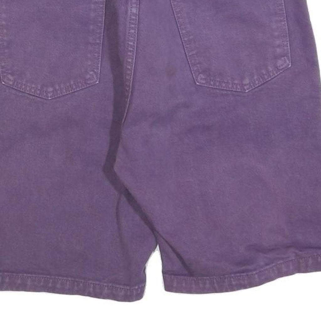EDWIN Mens Shorts Purple M W30 Cotton Blend Casual Classic Plain with Pockets