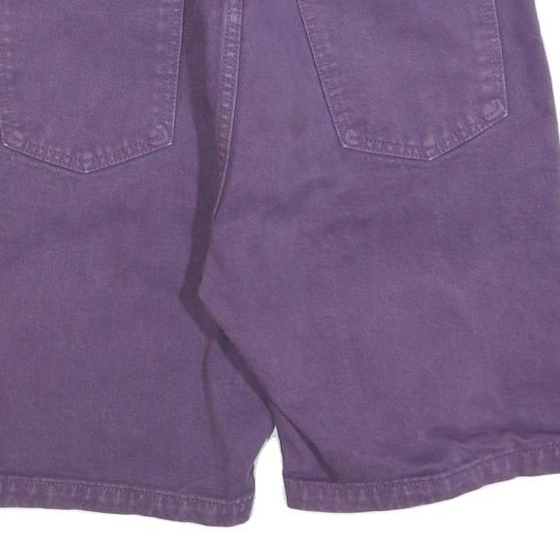 EDWIN Mens Shorts Purple M W30 Cotton Blend Casual Classic Plain with Pockets