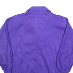 Womens Purple Sweatshirt Pullover S Patterned Panel Collar Retro Style Casual