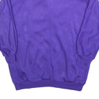 Womens Purple Sweatshirt Pullover S Patterned Panel Collar Retro Style Casual