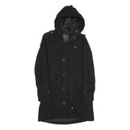 G-STAR Mens Black Wool Blend Hooded Button Jacket S Wool Blend Hooded Coat