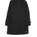 G-STAR Mens Black Wool Blend Hooded Button Jacket S Wool Blend Hooded Coat