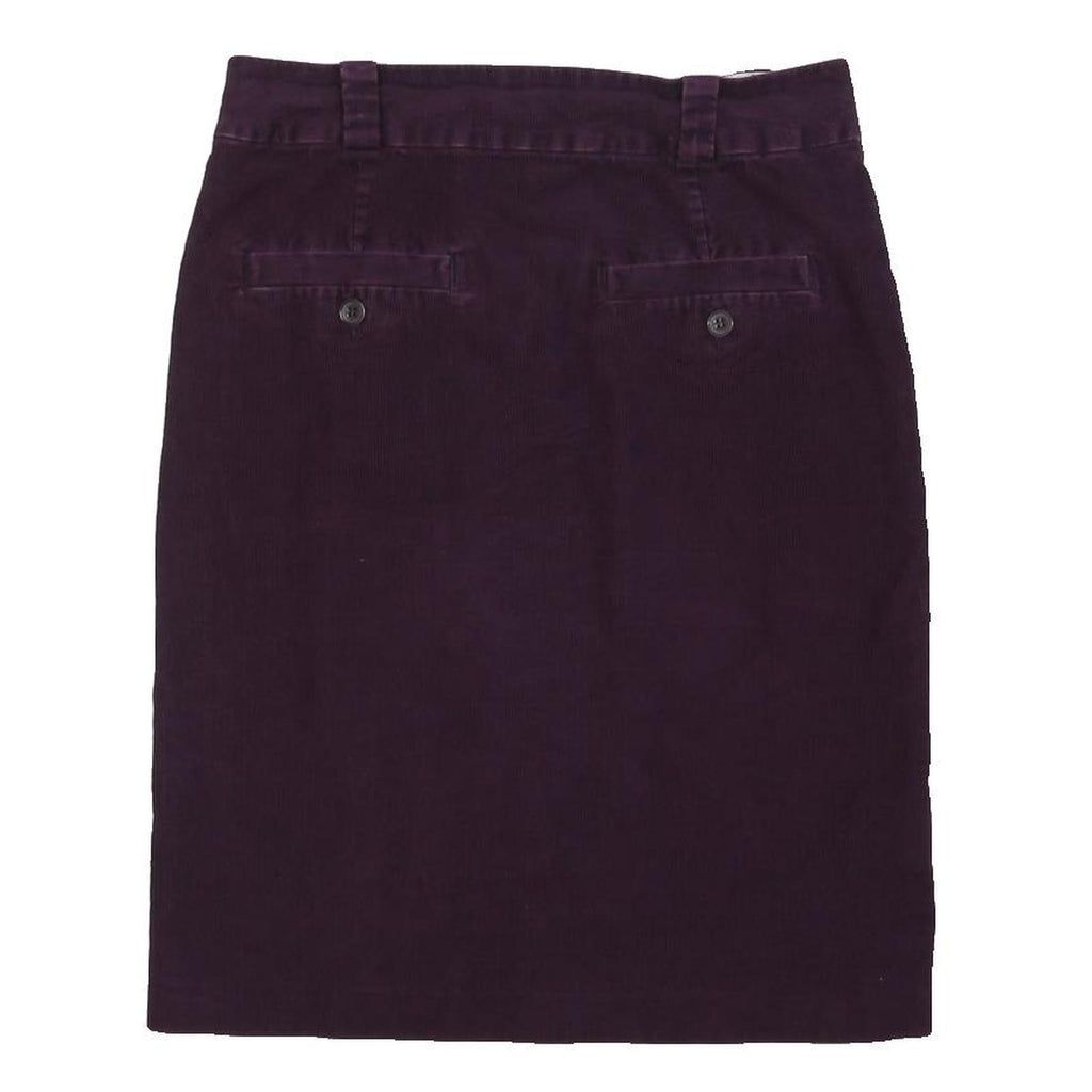 JIGSAW Womens Purple Cotton Blend Pencil Knee Length Corduroy Skirt Size M