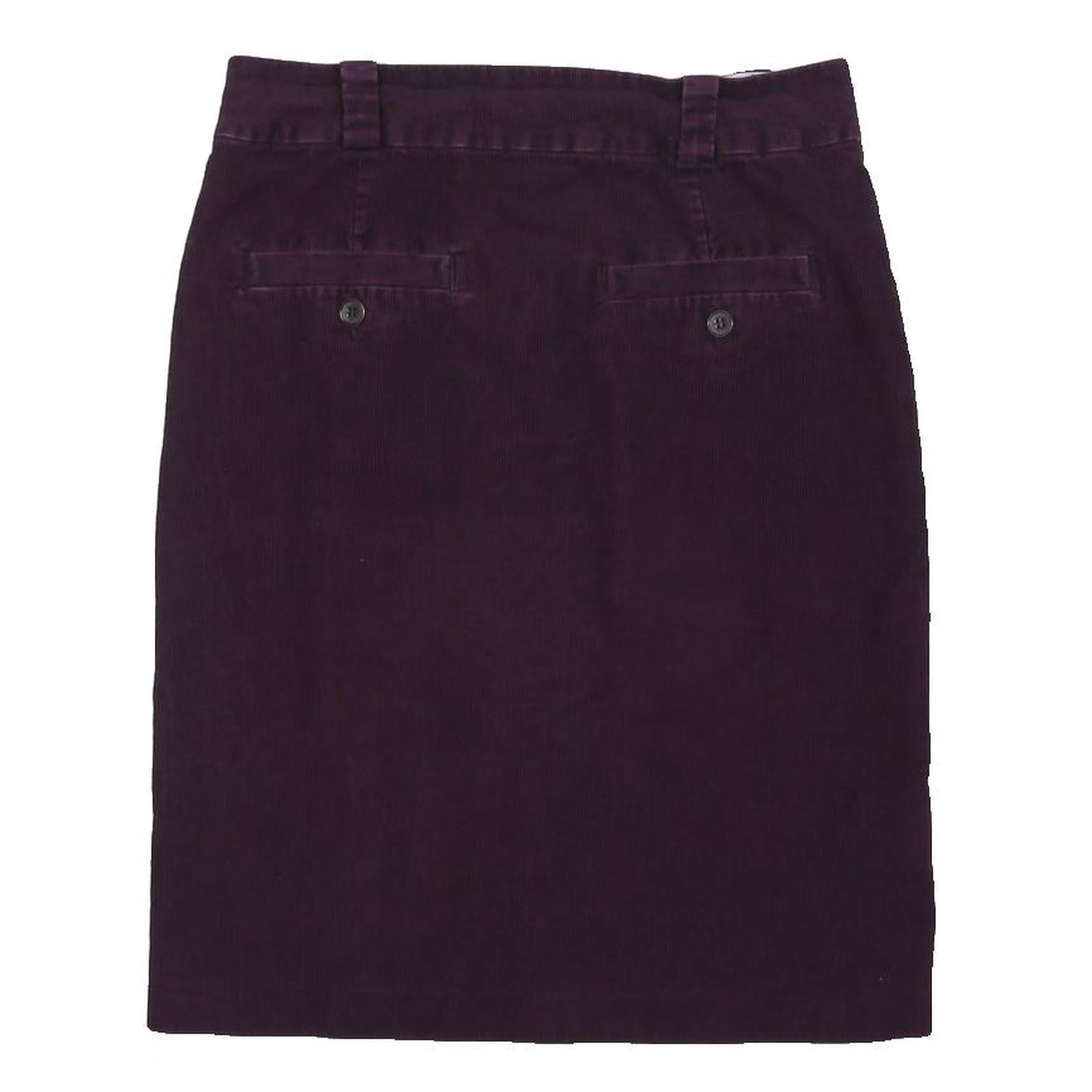 JIGSAW Womens Purple Cotton Blend Pencil Knee Length Corduroy Skirt Size M
