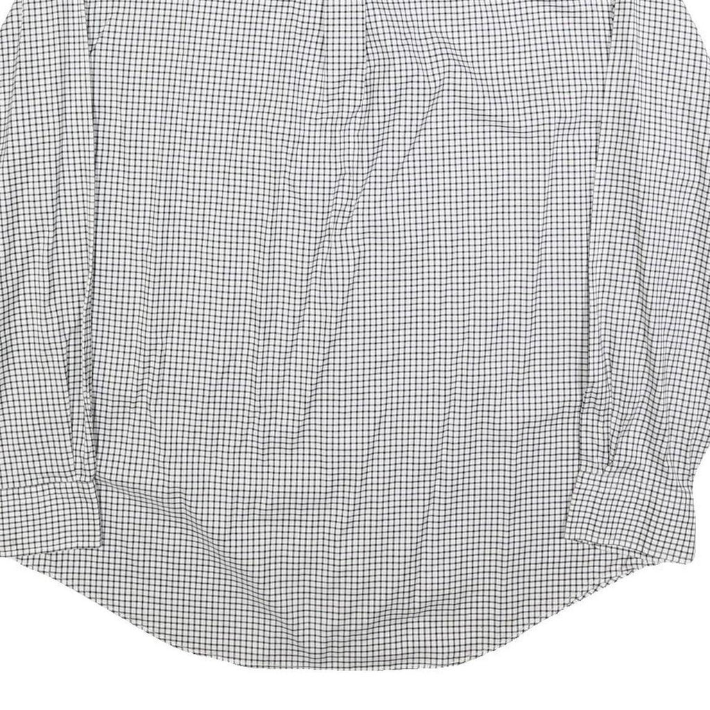 NAUTICA Mens White & Black Check Shirt 2XL Button-Down Collar Long Sleeve